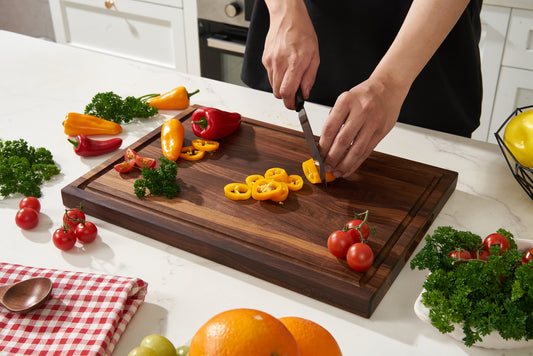 BRENZAA Cutting Board out of Solid Walnut Wood - 1 in Thick Cutting Boards for Kitchen - Wood Cutting Boards - Wooden Chopping Boards for Kitchen